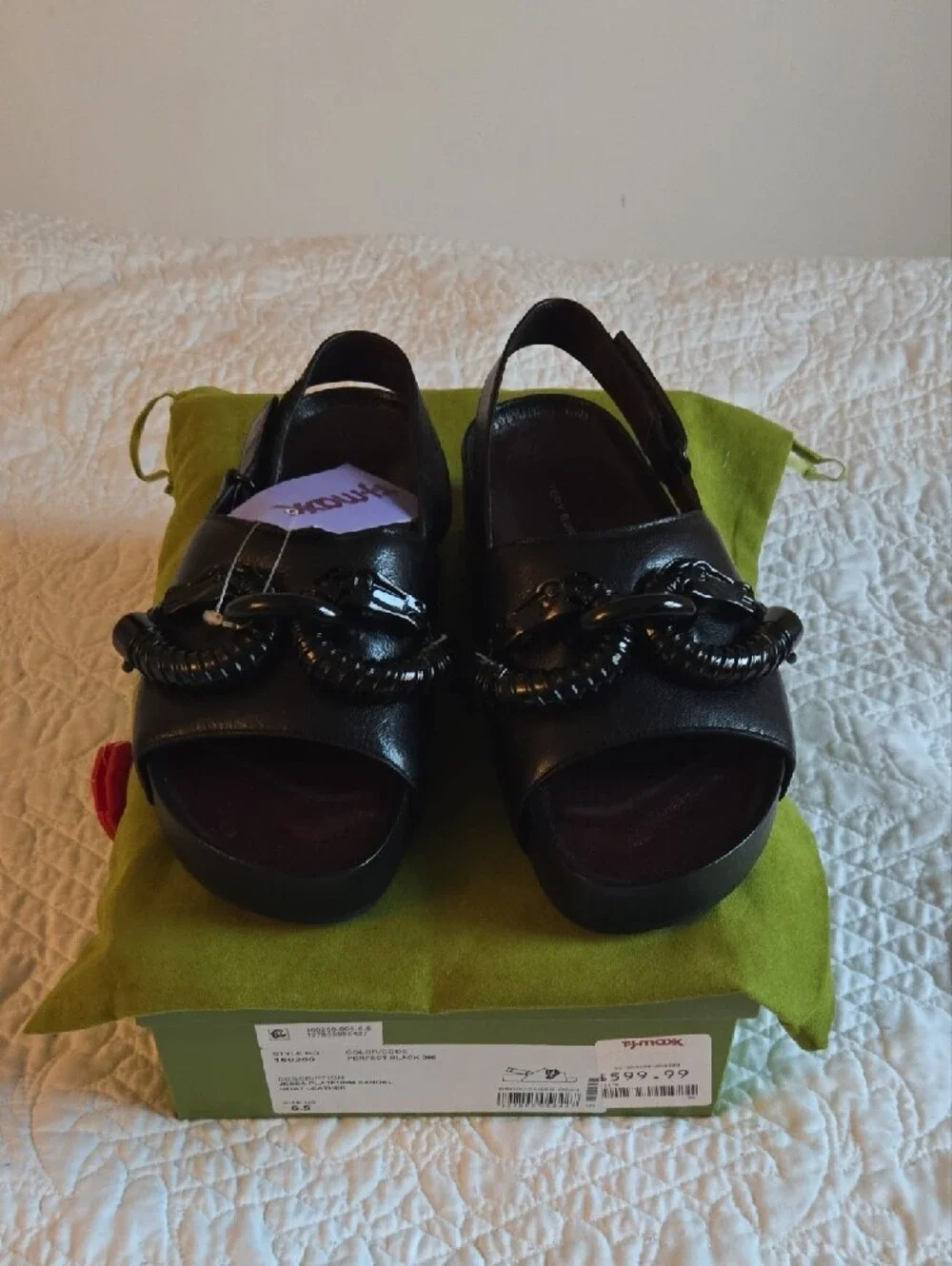Tory Burch Black  Slingback Womens Sandals NWB
